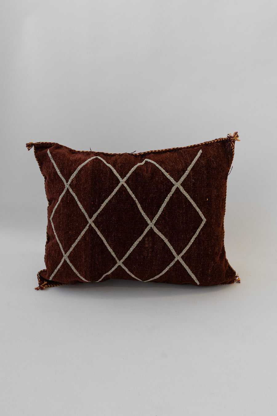 Rust & Ivory Diamond Lumbar Pillow