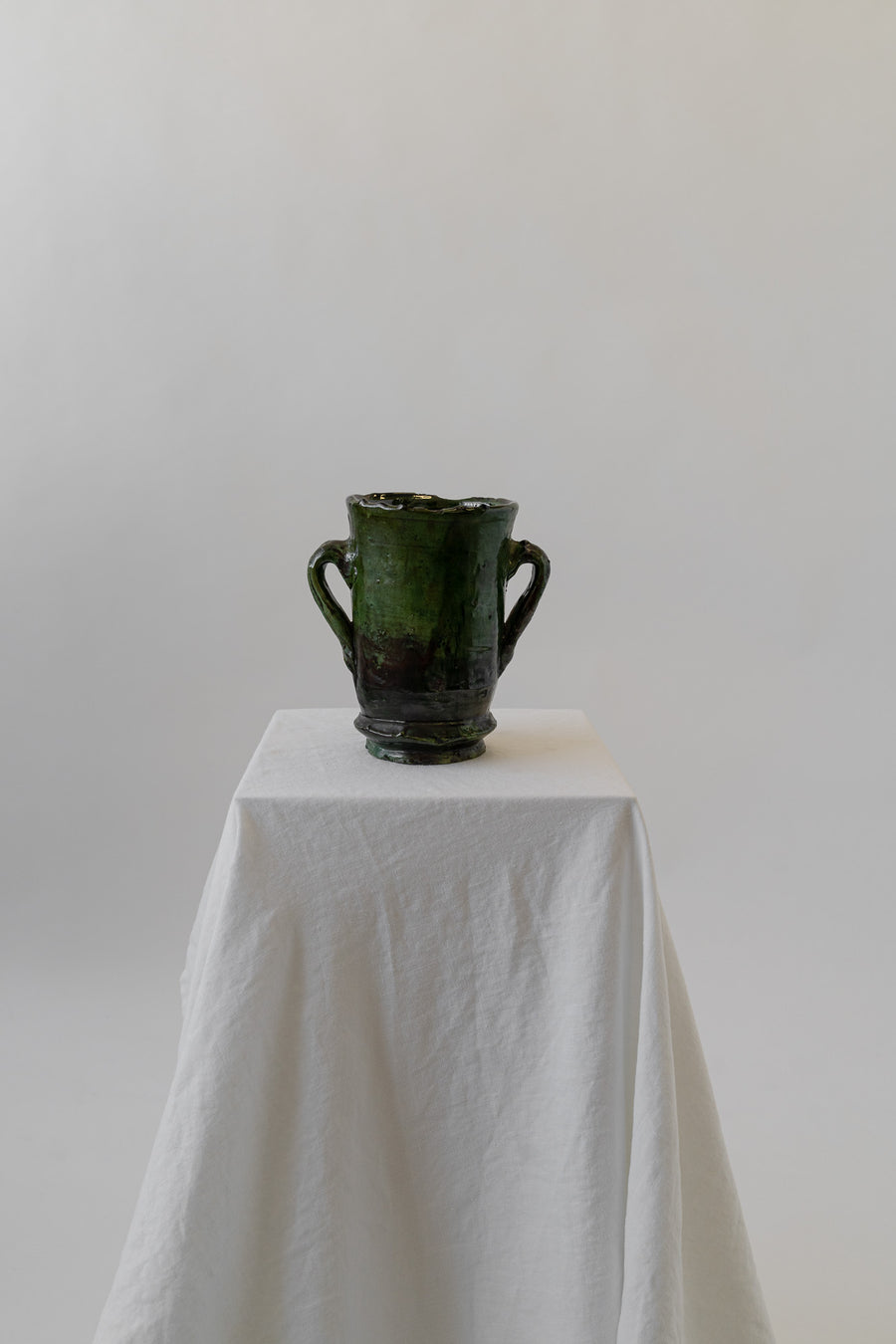 Small Glazed Green Vase