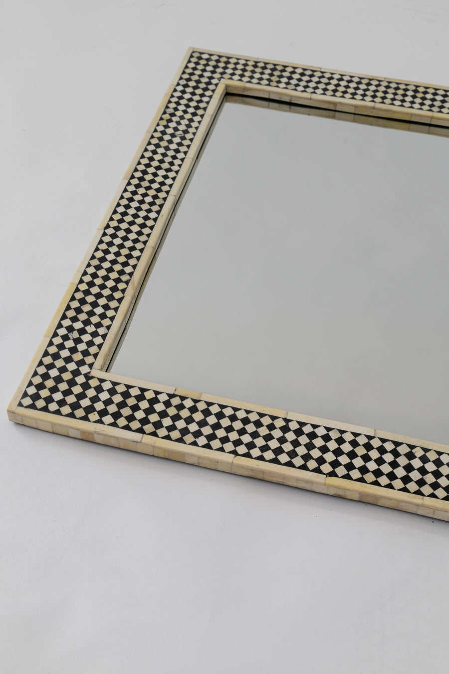 Bone Inlay Checkered Mirror