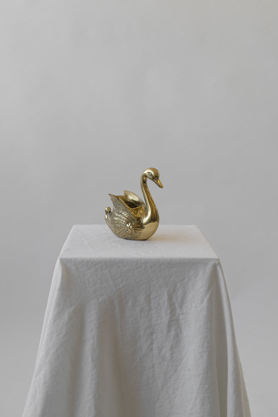 Brass Swan Vase