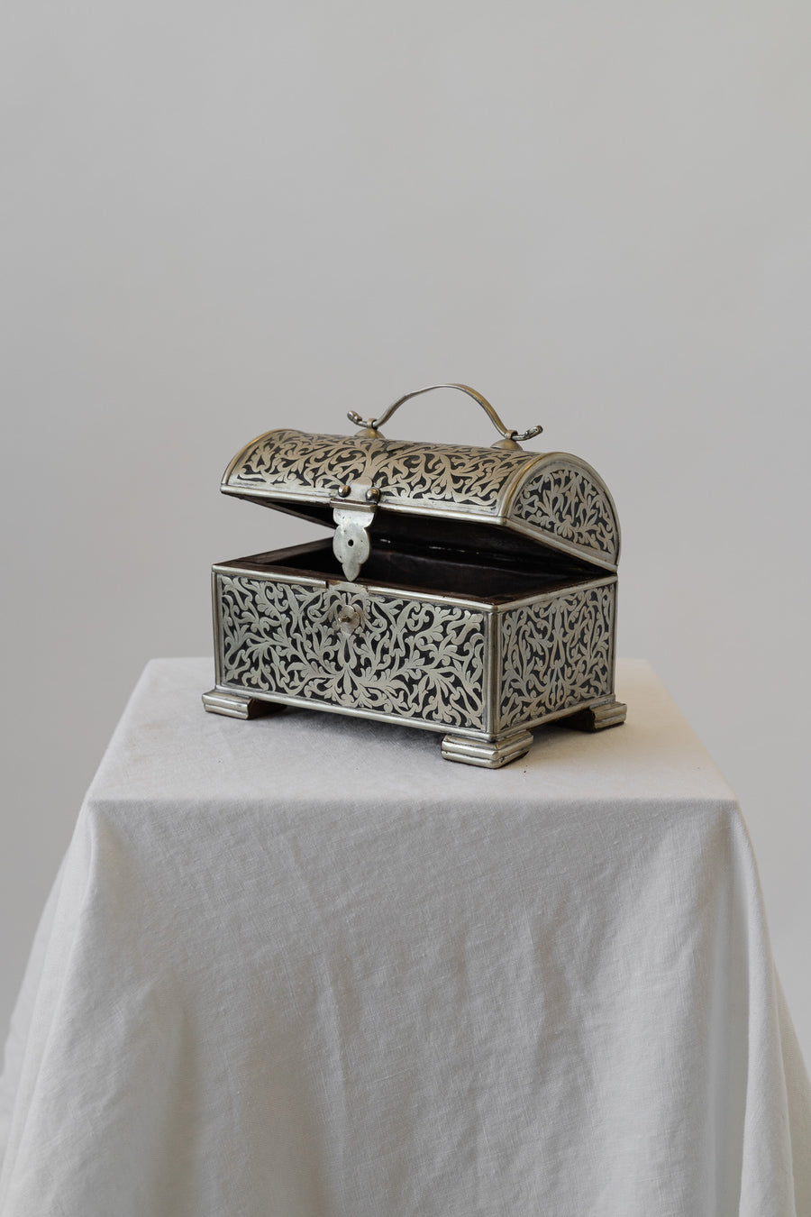 Hand Carved Silver Chest