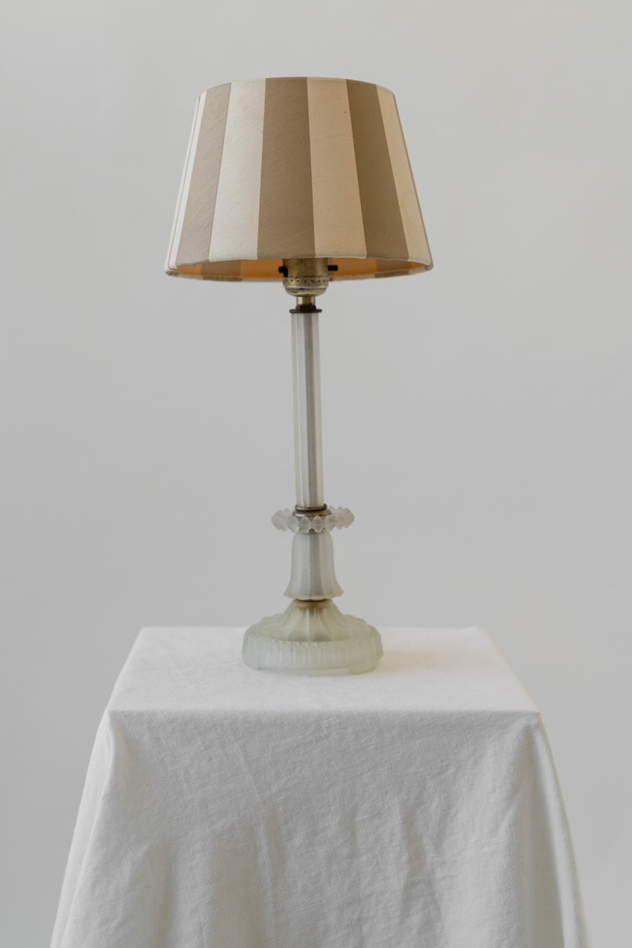 Pair of Vintage Frosted Glass Table Lamps