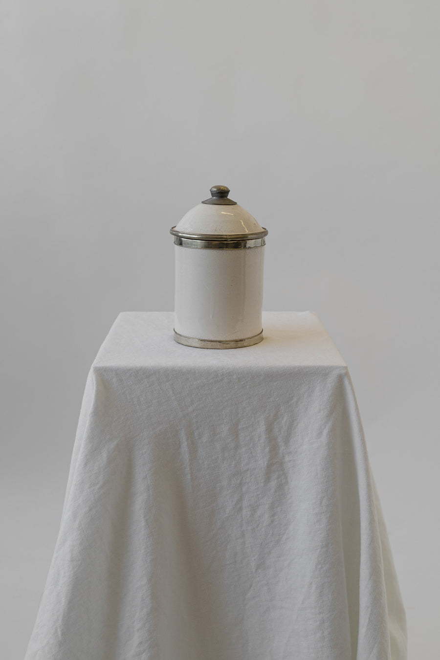 White Dome Top Canister